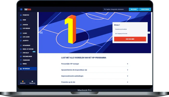 Overzicht van VIP-niveaus en voordelen van het Tikitaka Casino loyaliteitsprogramma Копіювати